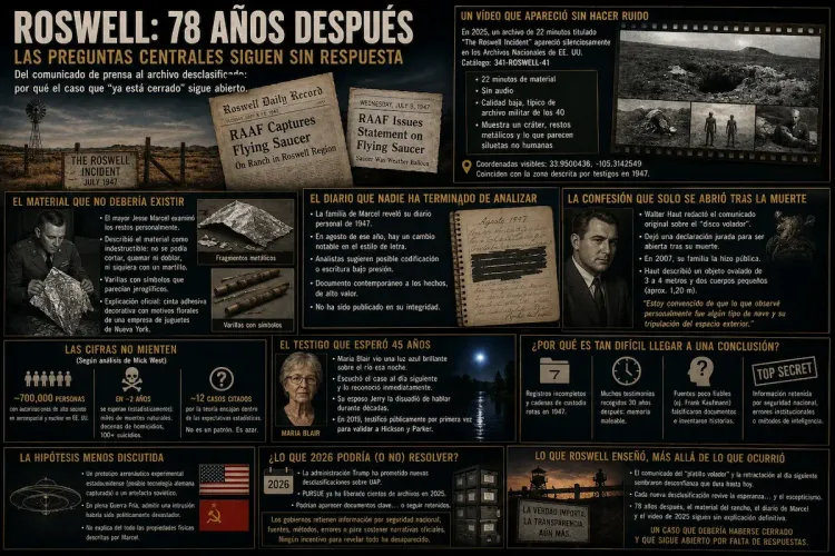 Roswell 1947: El Accidente OVNI que Aún Guarda Secretos 78 Años Después